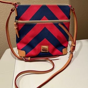 Red & Blue Dooney & Bourke crossbody purse